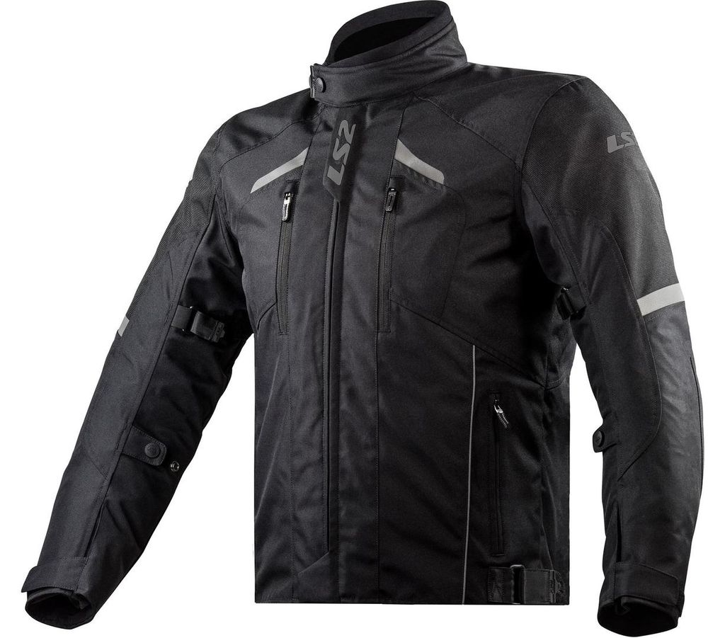 LS2 Serra Evo wasserdichte Motorrad Textiljacke, schwarz, L Produktbild 