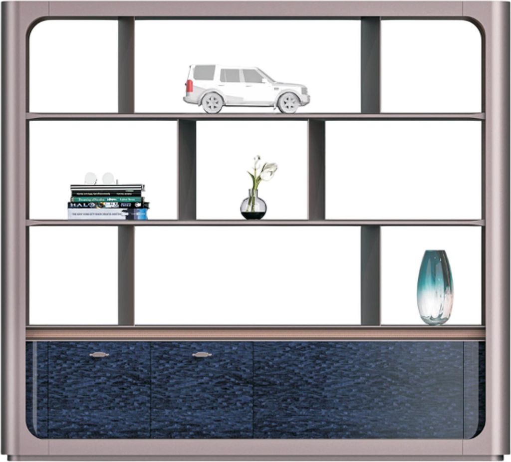 Eleganter Vitrinenschrank aus Holz 200x36x180