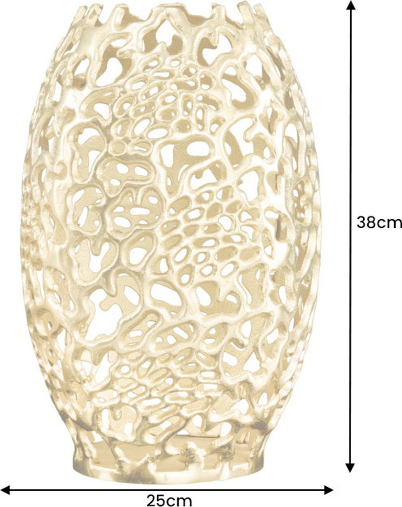 riess-ambiente Filigrane Design Vase ABSTRACT LEAF gold Produktbild 10