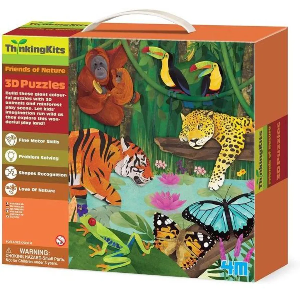 Puzzle de sol Géant 3D Forêt tropicale Dam Thinking Kits Jeu Éducatif XL