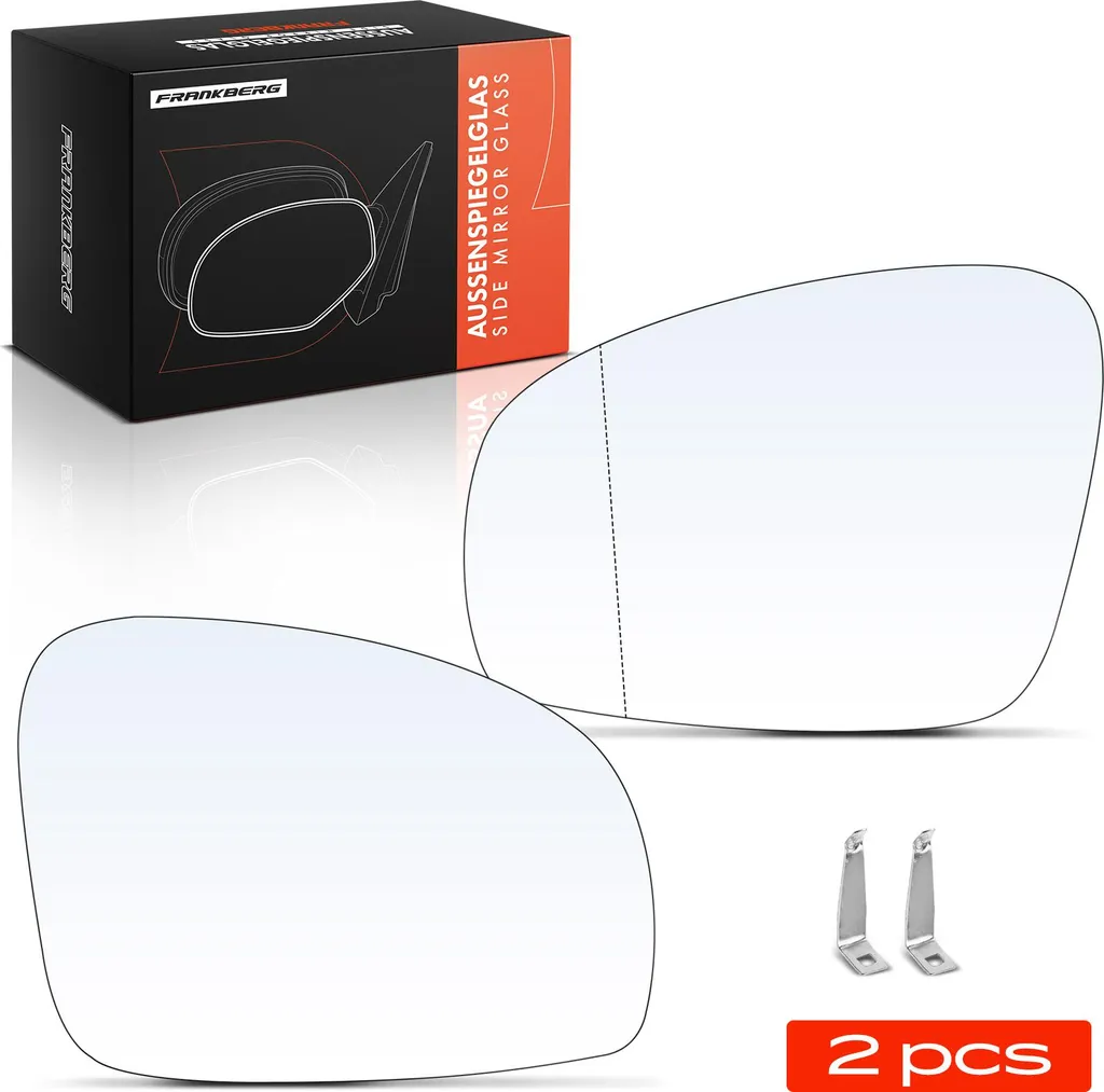 Verre de Rétroviseur Gauche et Droit avec Support pour Skoda Fabia 2010