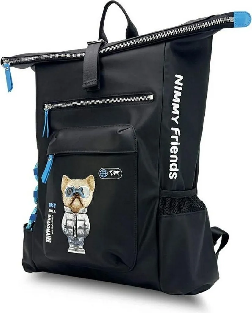 Nimmy Cool&Cute 2.0 Zaino Porta PC Cane Ricamato Nero - Originale