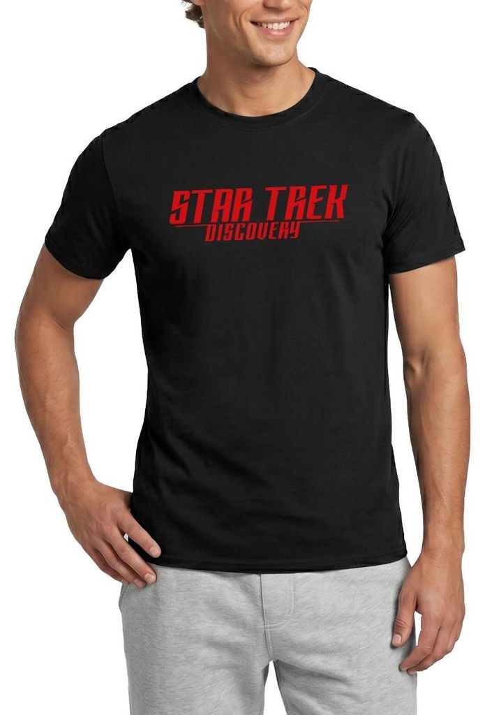 Spreadshirt Star Trek Discovery Logo Männer T-Shirt, 3XL, Schwarz