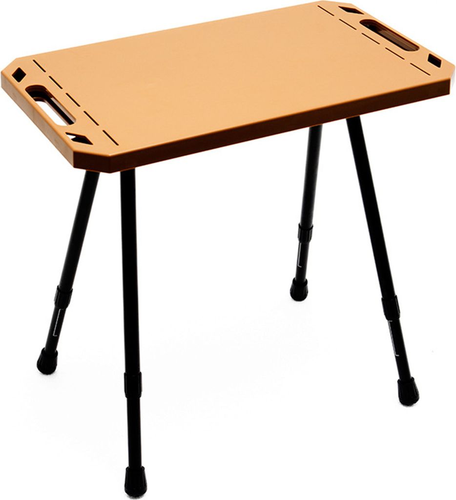 Outdoor-Klapptisch, Tisch aus Aluminiumlegierung, Campingtisch, leicht, anhebbar, geeignet für Zuhause, Picknick im Freien, Camping usw., Mandelfarbe