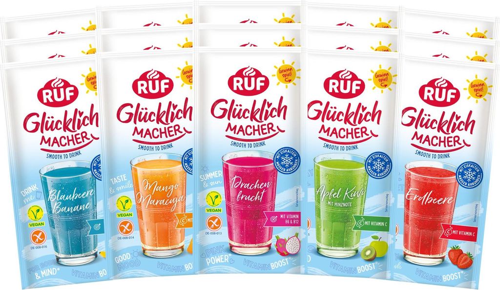 RUF Glücklichmacher Smooth to Drink Set (15 Stück) Produktbild 