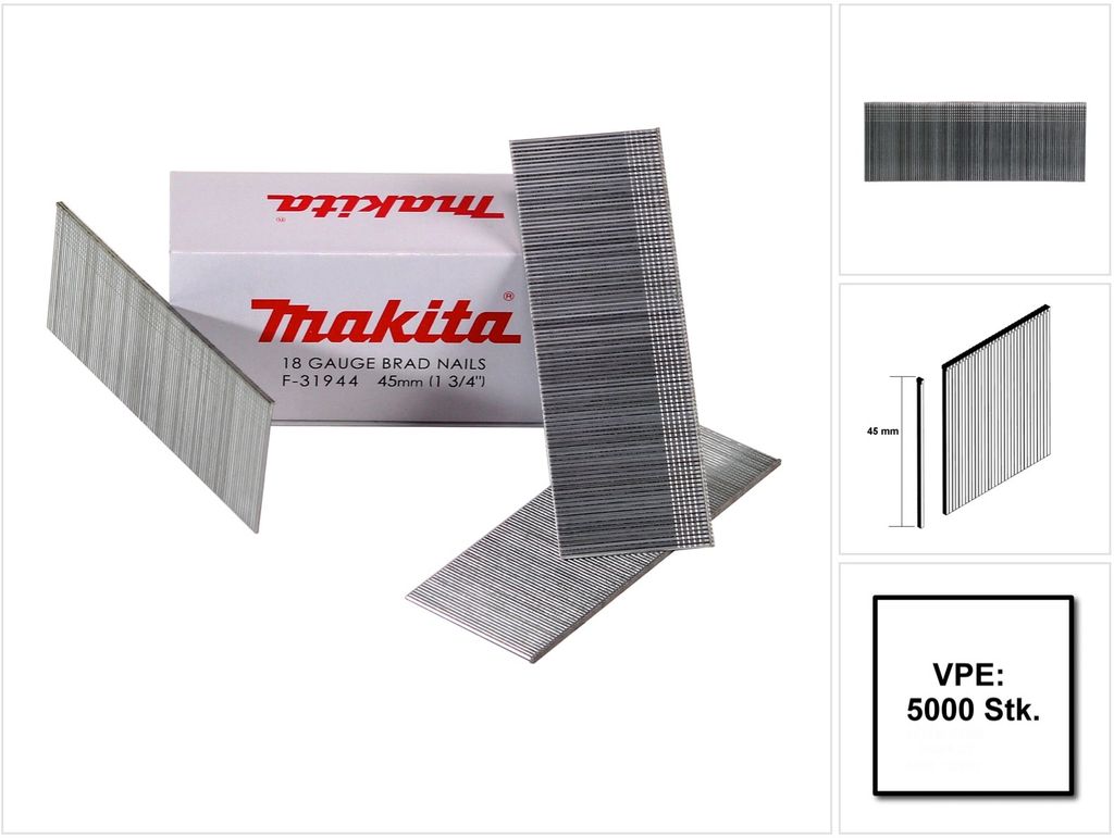 Makita Stauchkopfnagel 1,2 x 45m F-31944 5000 pcs.