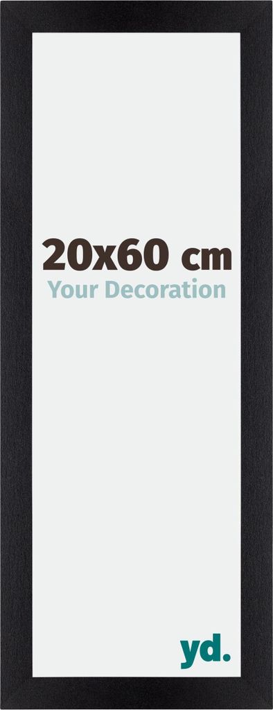 Bilderrahmen, 20x60 cm, Schwarz Matt, MDF, Mura Produktbild 