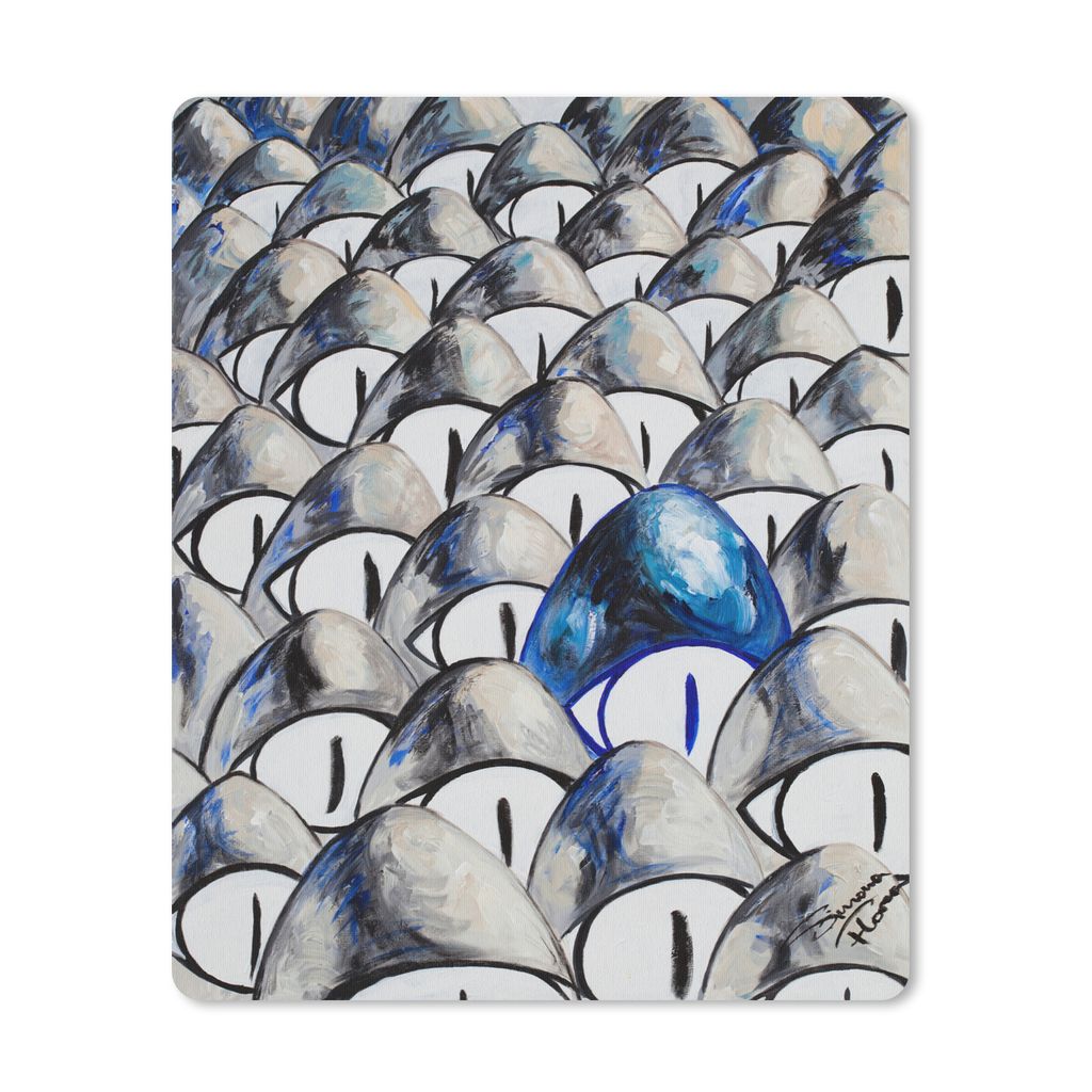 MuchoWow Mauspad Mousepad Augen - Blau - Grau - Abstrakt 30x40 cm - Mousepads - Maus Mat - Pad - Mausunterlage - Mausmatten