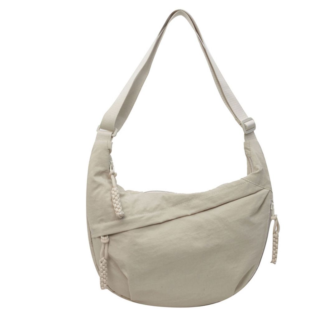 Handtasche Leichte Damen Schultertasche mit Verstellbare Schultergurte, Farbe: Beige