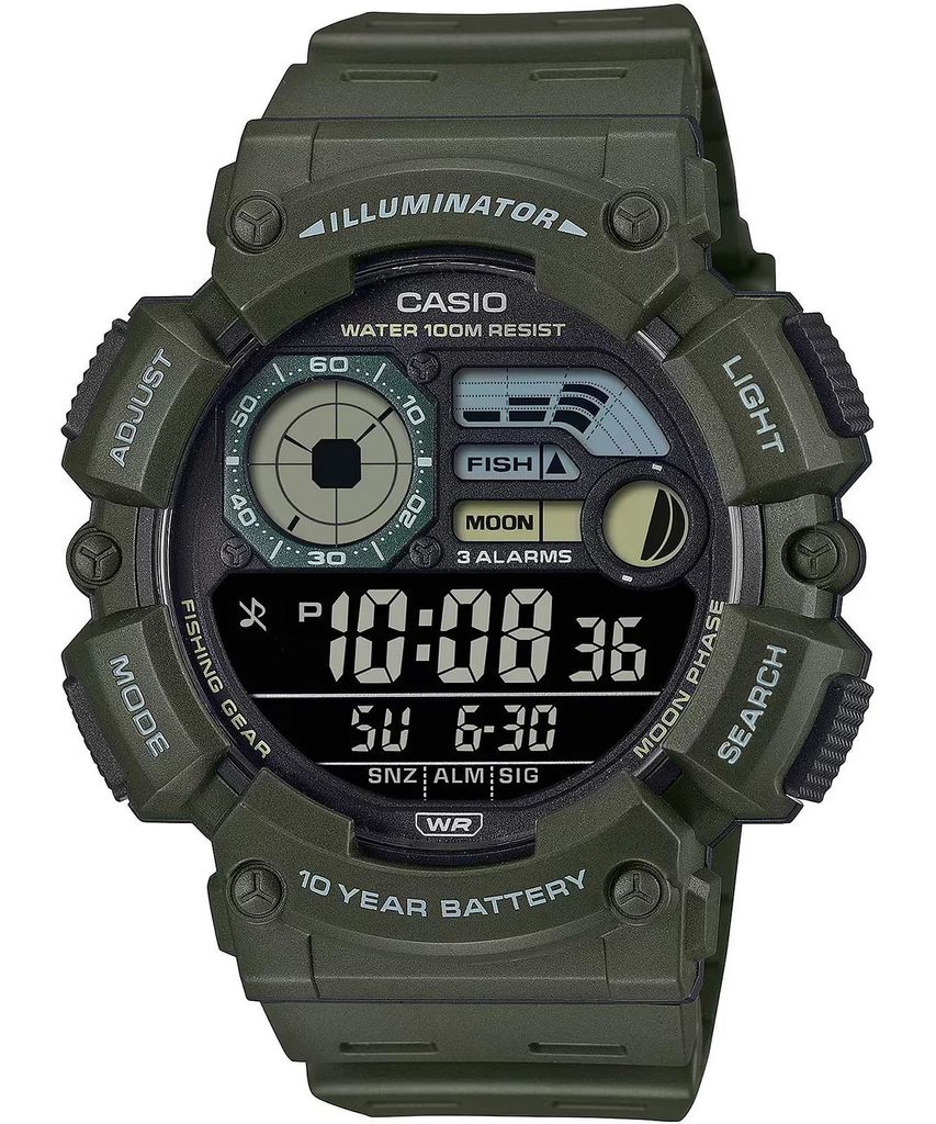 Casio Hommes Vert Casio-WS-1500H-3BVEF Original Image du produit 