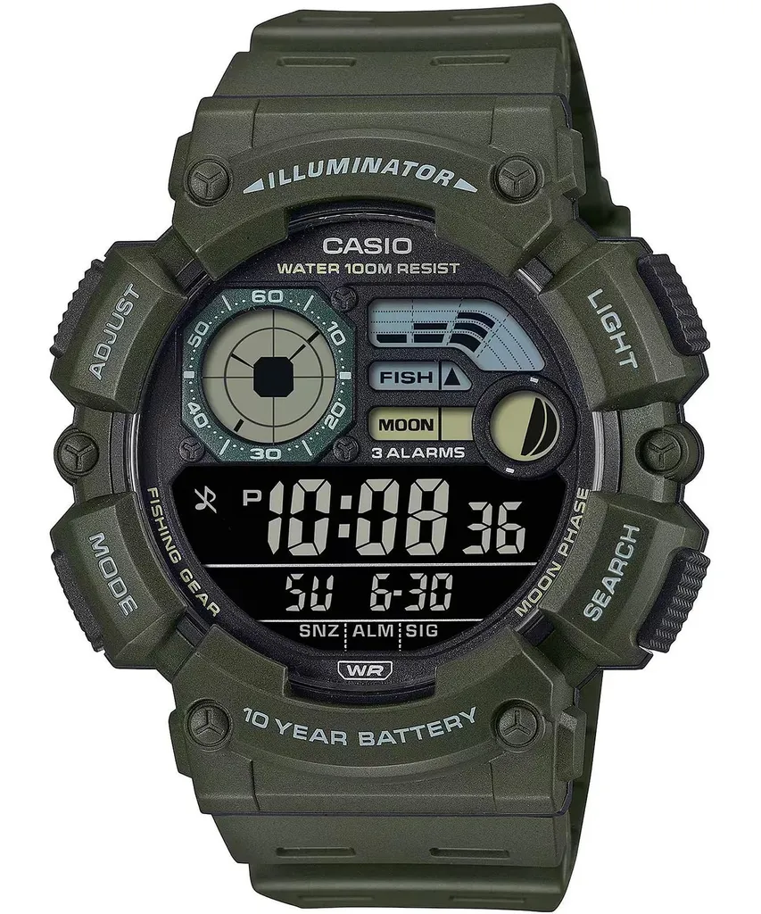 Casio WS-1500H-3BVEF Montre avec Pile 10 Ans et Étanchéité 100m pour Homme