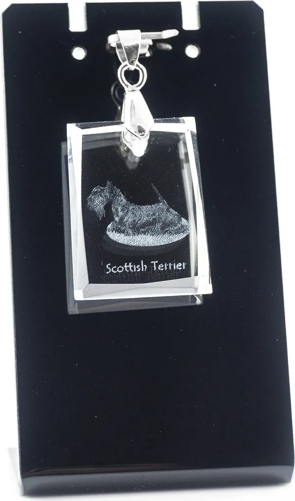 Regalo Scottish Terrier: Ciondolo Cristallo e Collana Foto Art-Dog