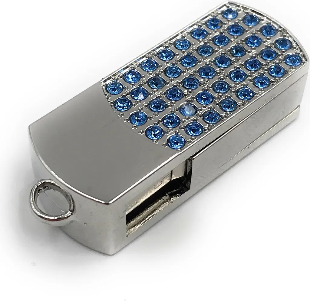 USB 128GB Gioiello 3.0 Strass Blu Onlineworld2013 | Accessorio Tech