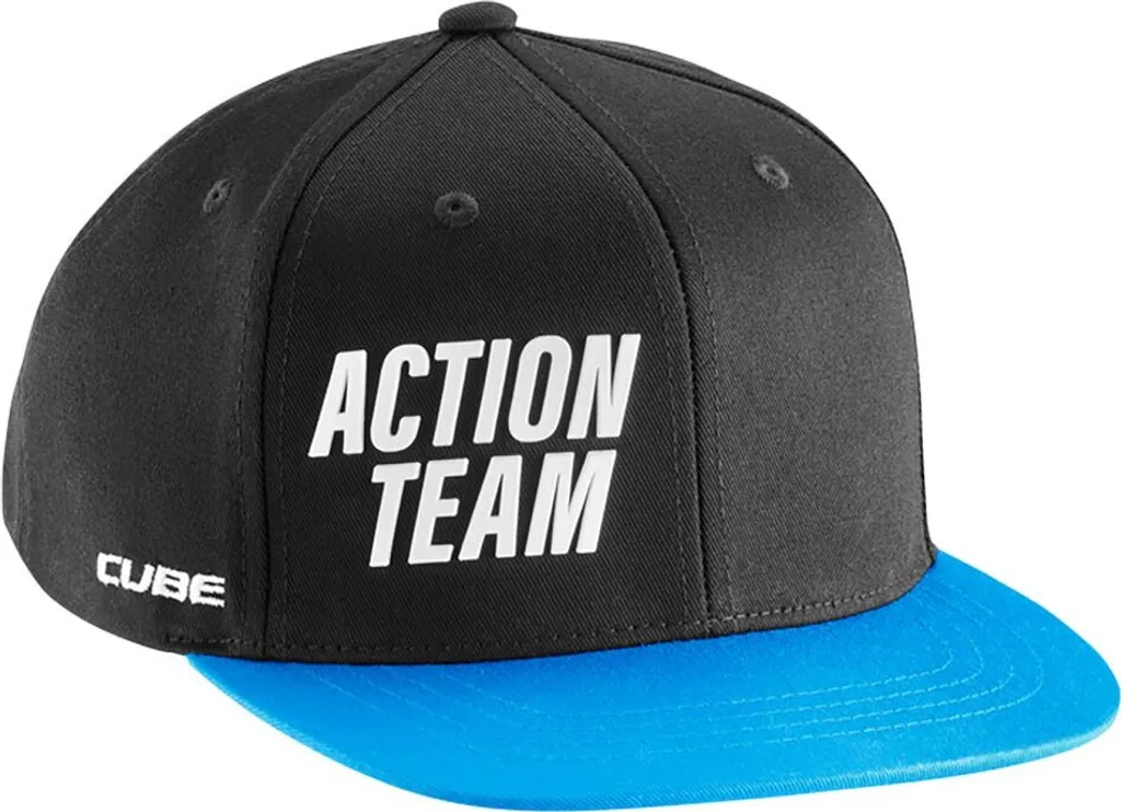 Casquette de vélo enfant Cube Rookie X Actionteam noir réglable sport