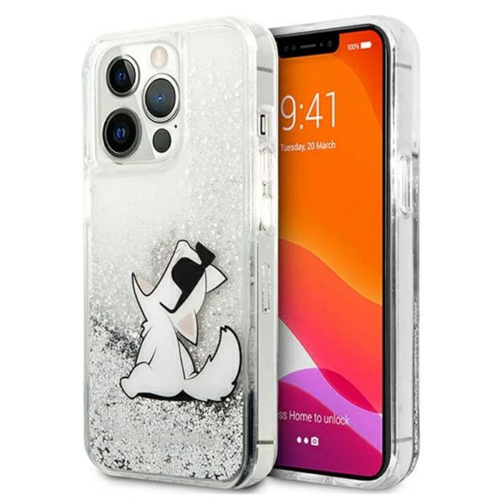 Regalo Originale iPhone 13 Pro Max: Cover Karl Lagerfeld Liquid Glitter