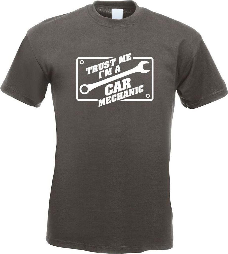 Kiwistar - T-Shirt - Graphit - Trust me, im a car Mechanic Motiv Bedruckt Funshirt Design Print - mit Motiv Bedruckt - Funshirt Design - Sport - Fr...
