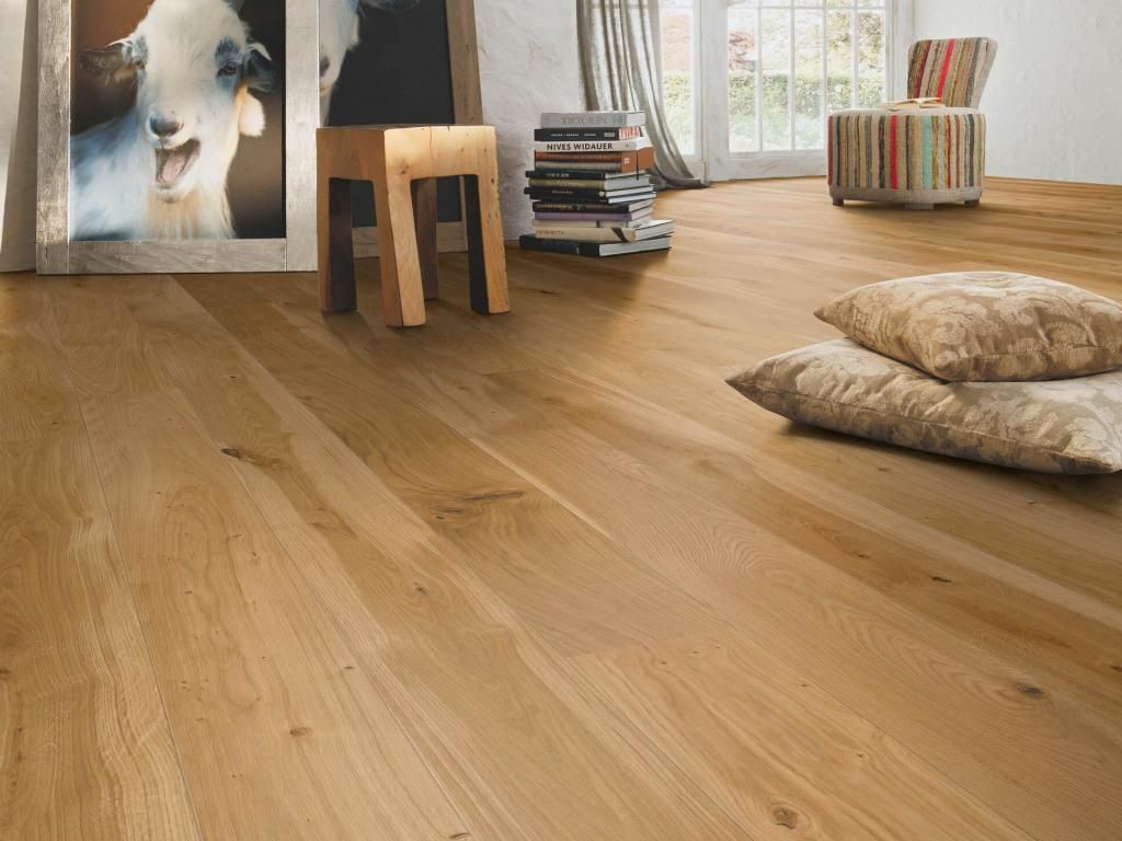 TILO | 2,328 m² | Braun 15mm Eiche Landhausdiele Parkett, Handgehobelt Geölt Rustikal, 3 Schicht Klick Parkettboden, V Fuge, Naturbelassen, Power...