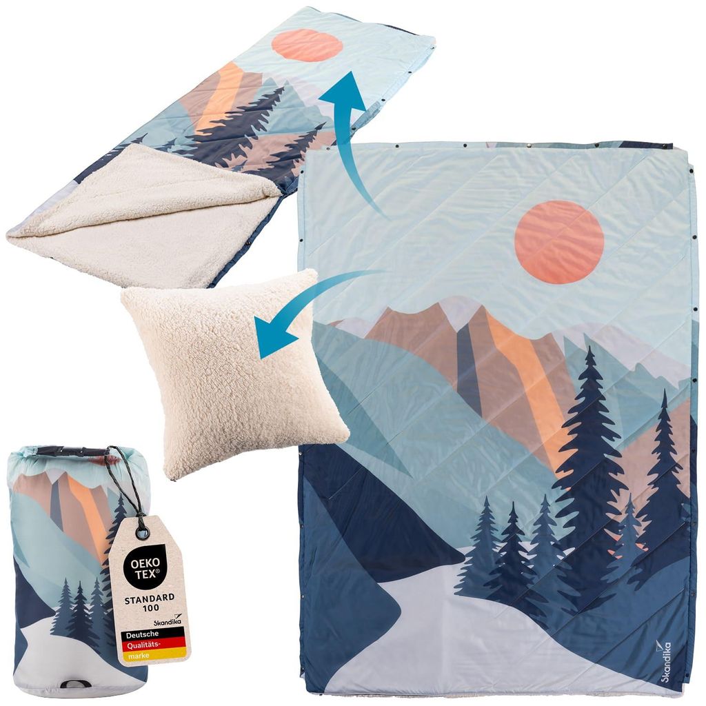 Skandika Campingdecke Liva Sherpa Berge | 4-in-1 Outdoor Produktbild 