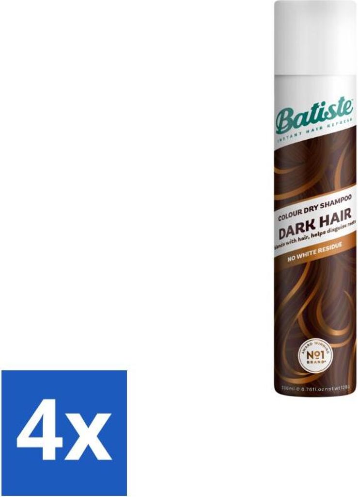 Batiste – Dark & Deep Brown – Trockenshampoo – Speziell für dunkelbraunes Haar – Erfrischt und verleiht Volumen – 200 ml - Vorteilspack ...