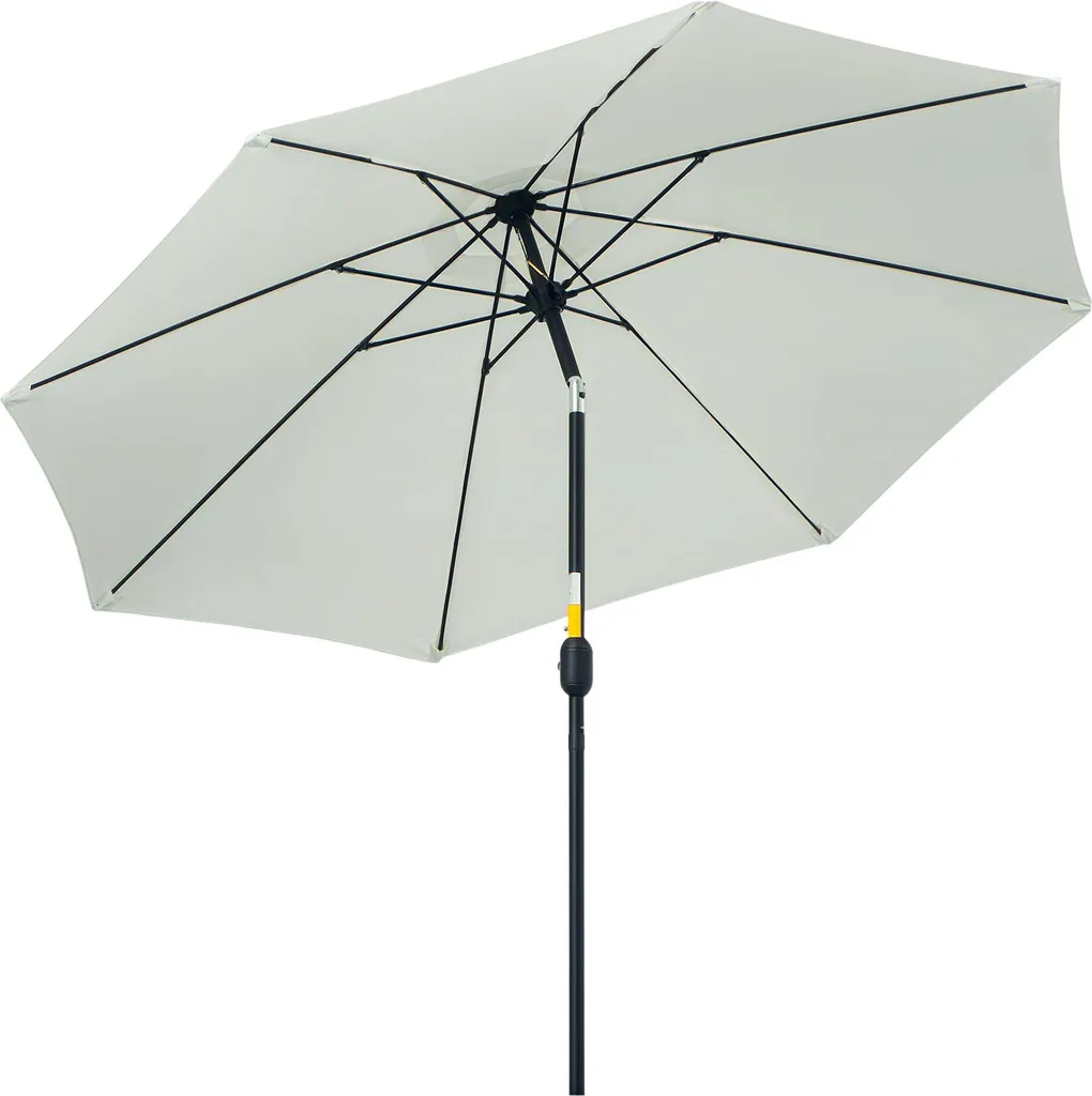 Parasol jardin inclinable pour terrasse Outsunny crème aluminium Ø 2,65 m