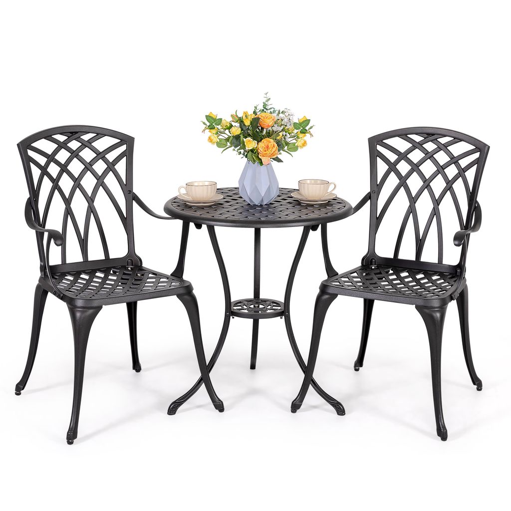 Avestar 3-teiliges Bistroset aus Aluminiumguss, Gartenmöbel Produktbild 