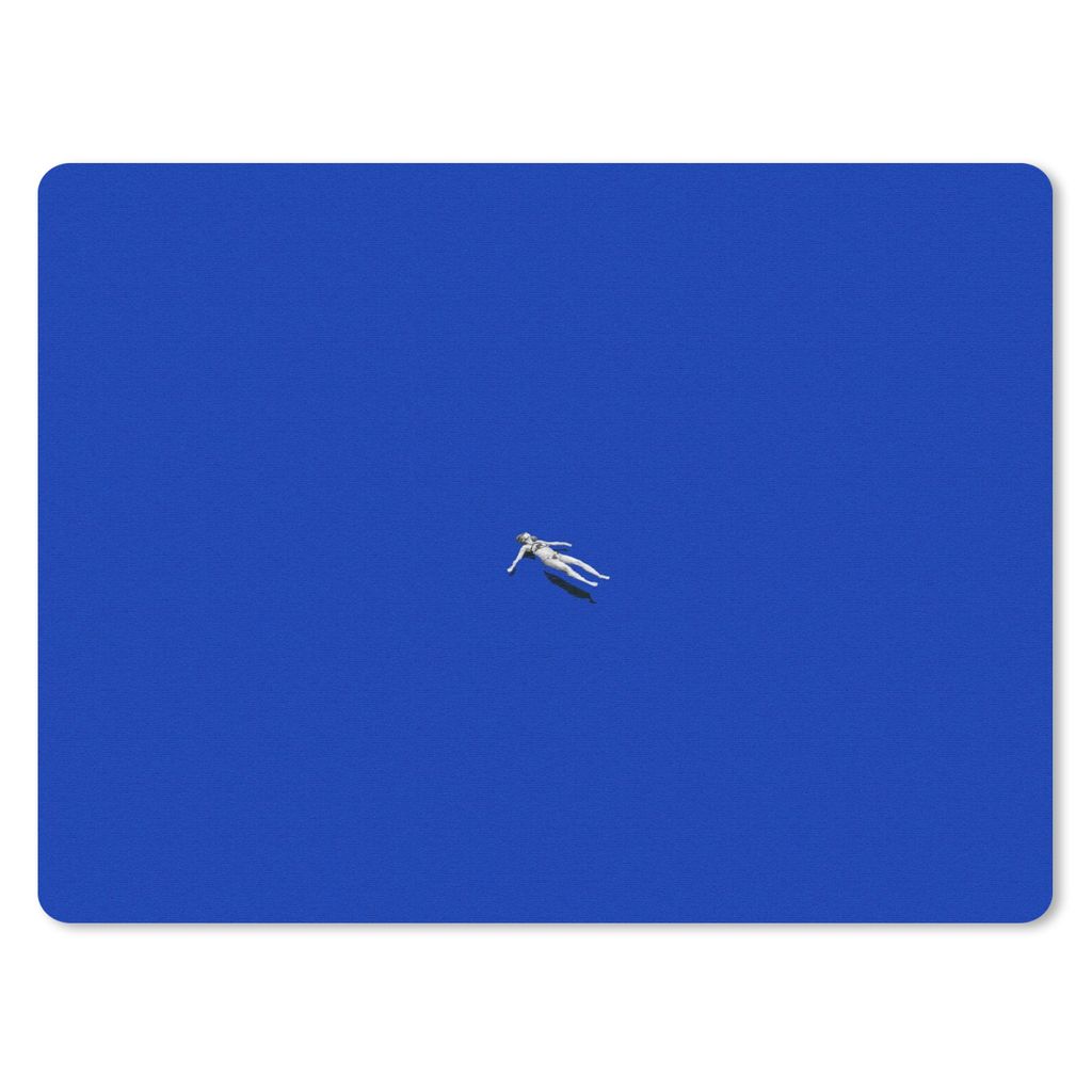 MuchoWow Mauspad Mousepad Vintage - Blau - Frau 23x19 cm - Mousepads - Maus Mat - Pad - Mausunterlage - Schreibtischunterlage - Mauspad
