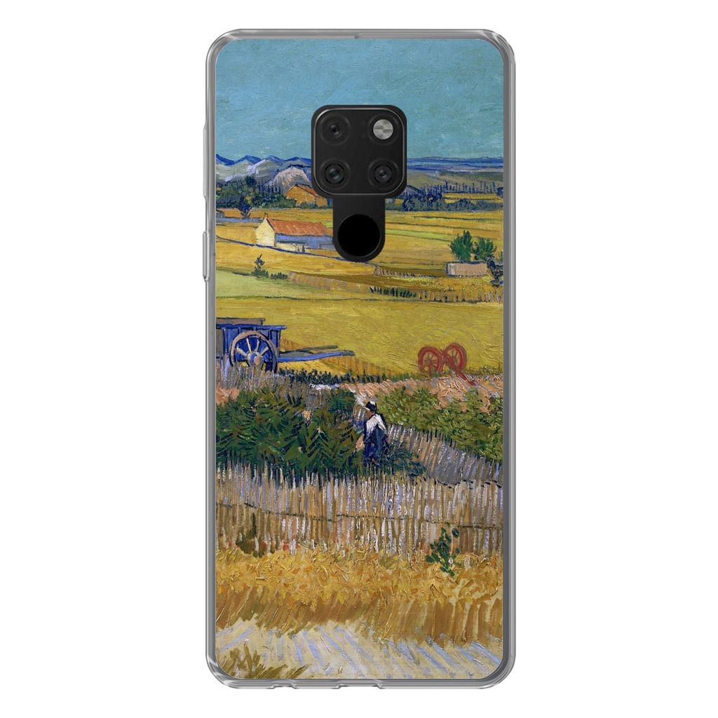 MuchoWow Handyhülle Schutzhülle Hülle für Huawei P40 Lite Die Ernte - Vincent van Gogh Silikon Softcase Handy Hülle - Handy