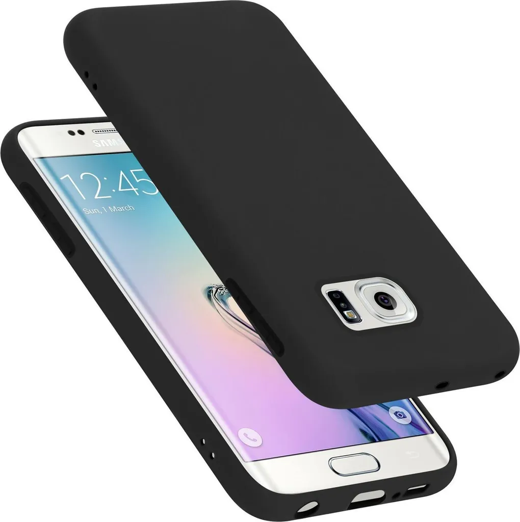 Cadorabo Custodia Samsung Galaxy S6 EDGE Nero - Cover TPU Antiurto