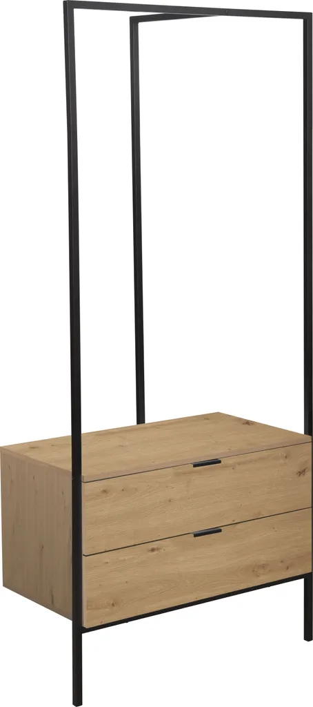 Meuble de vestiaire Jody Artisan Oak, Commode Robuste Design Bicolore