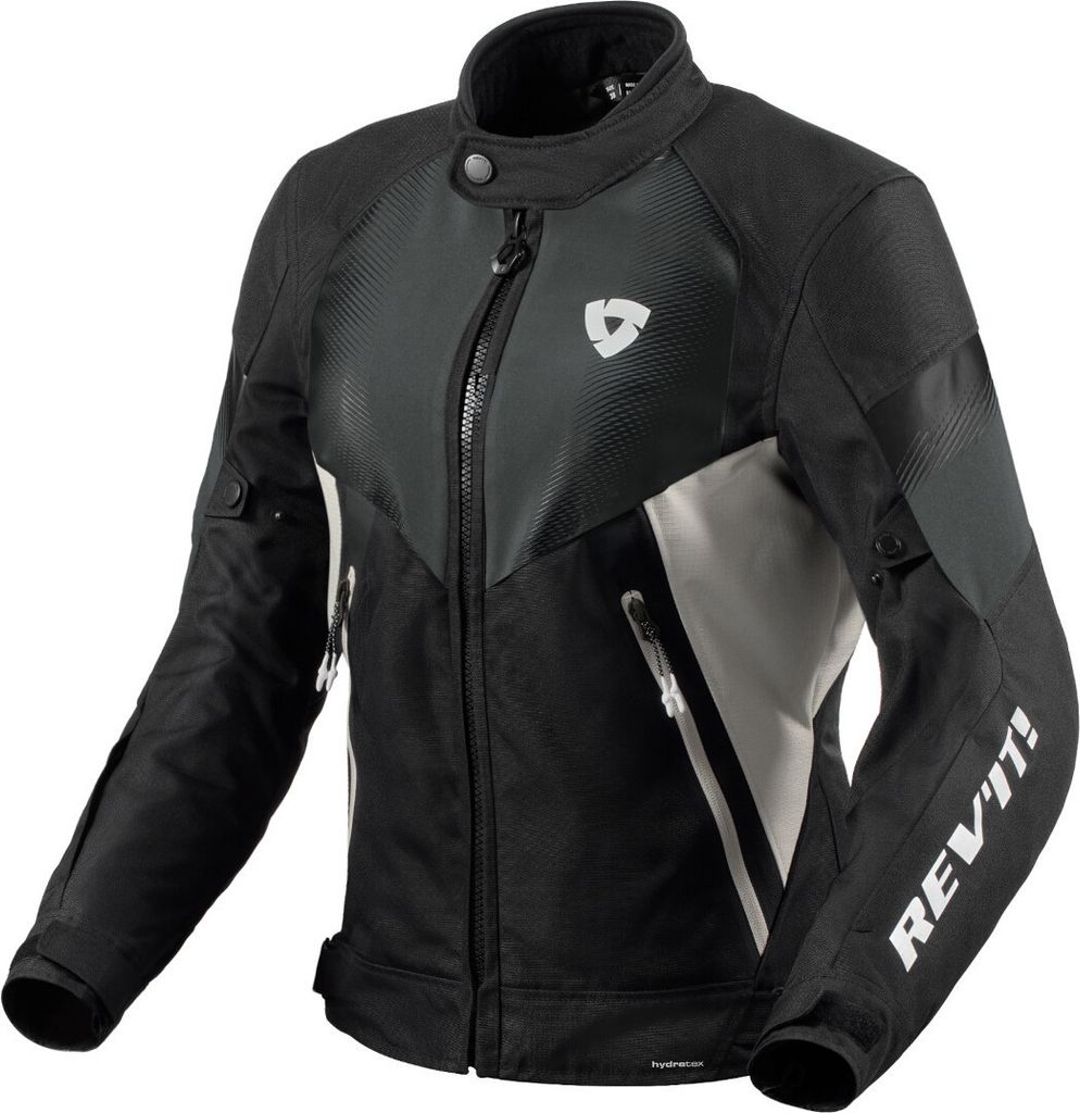 Revit Control H2O Damen Motorrad Textiljacke, schwarz/silber, 38