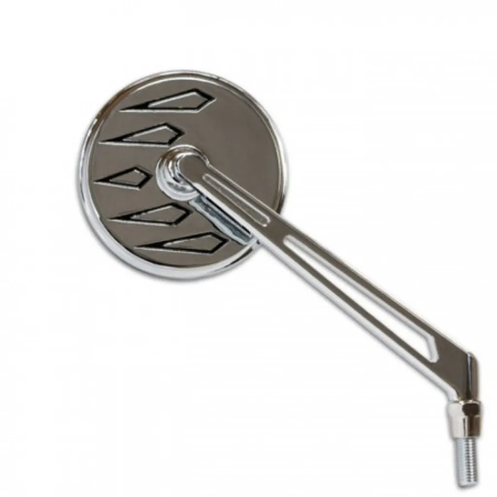 Rétroviseur Chopper rond chromé côté droit avec filetage M10-R