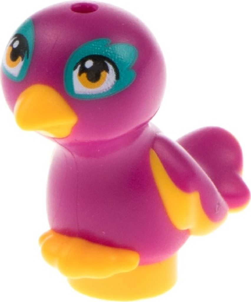 1x Lego Tier Vogel Friends magenta hell orange Elves Pepper Produktbild 