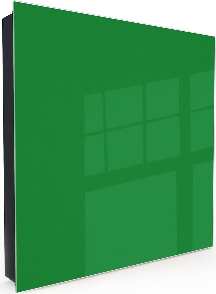 Nachbildung-Schlüsselkasten, Magnetpinnwand und Memoboard mit Glasfront Motiv Grüner Hintergrund II