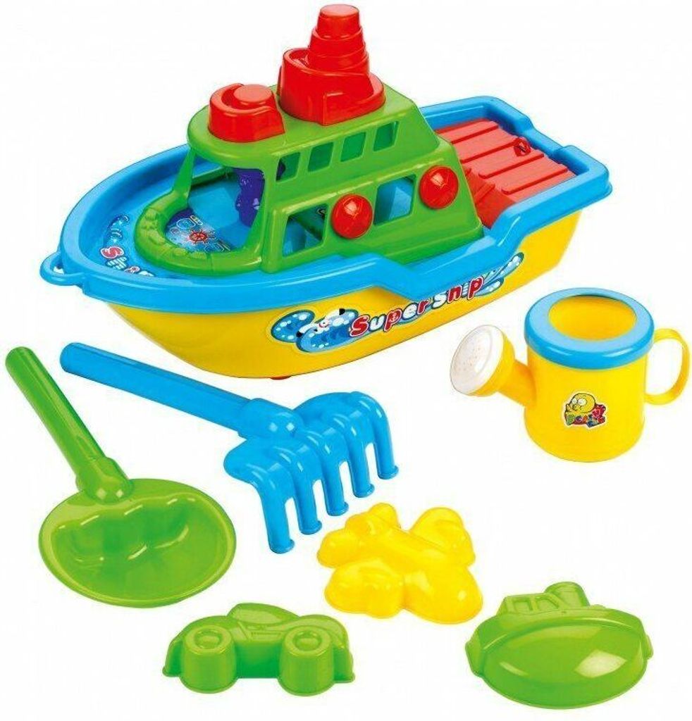 Beco * Sand- Wasserspielzeug * Boot * 7 tlg.