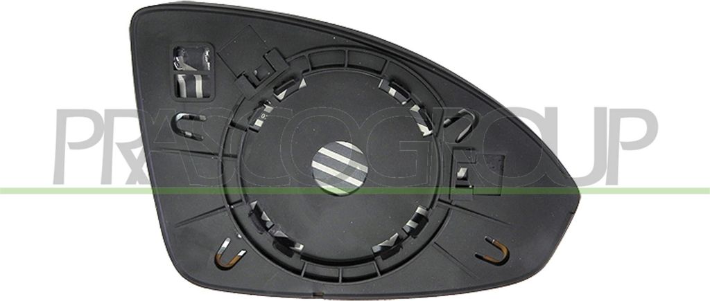 PRASCO Spiegelglas Außenspiegel Links für CHEVROLET CRUZE (J300) Beheizbar Konvex DW0407514