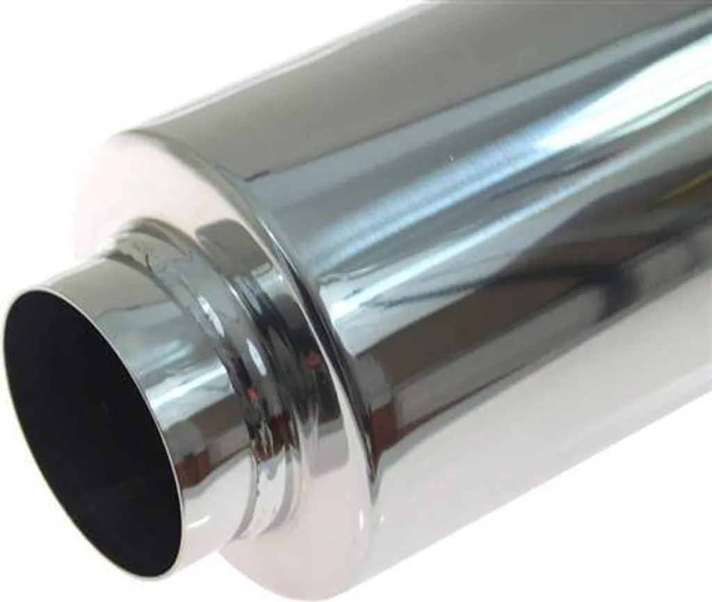 Silencieux central 51 mm en inox pour ligne d'échappement sur mesure