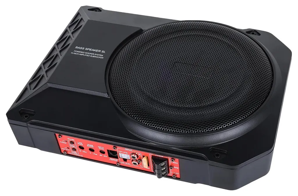 Subwoofer sous Siège Voiture 800W - Son Basses Profondes Gain de Place 10"
