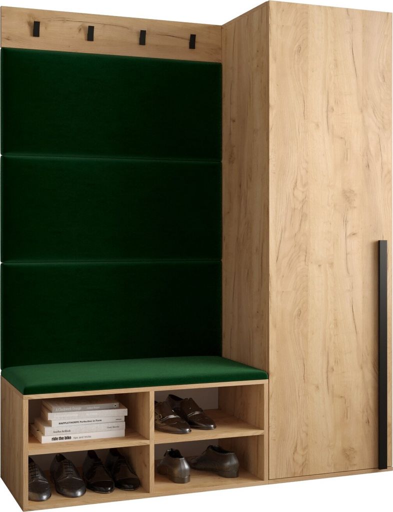 Garderobe MIRO Set 6 mit gepolsterten Paneelen Industrial Design