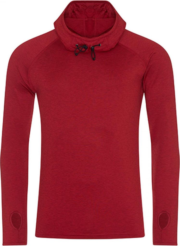 Just Cool JC037 | Herren Cool Cowl Neck Top - Farbe: Red Melange - Größe: M