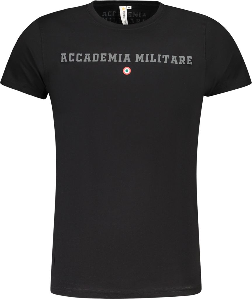 ACCADEMIA MILITARE Herren KURZARM-T-SHIRT Schwarz S5S637-5586_NE002 : Größe - 2XL Größe: 2XL