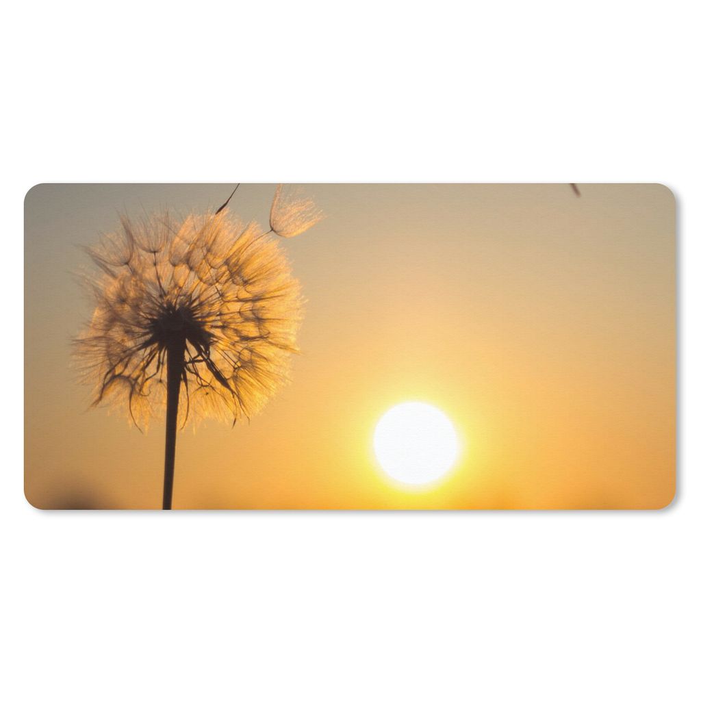 MuchoWow Mauspad Mousepad Löwenzahn - Sonne - Sonnenuntergang 60x30 cm - Mousepads - Maus Mat - Pad - Mausunterlage - Nachhaltig