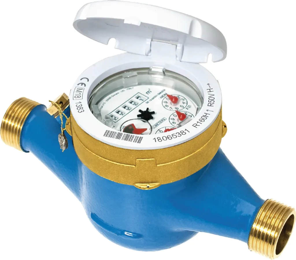 Compteur d'eau froide jet multiple DN32 en laiton robuste 1"1/4 BSP