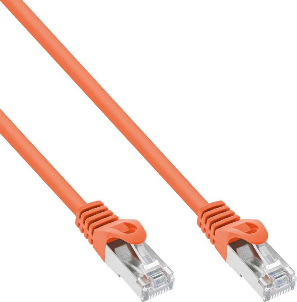 InLine® Patchkabel, SF/UTP, Cat.5e, orange, 0,3m Produktbild 