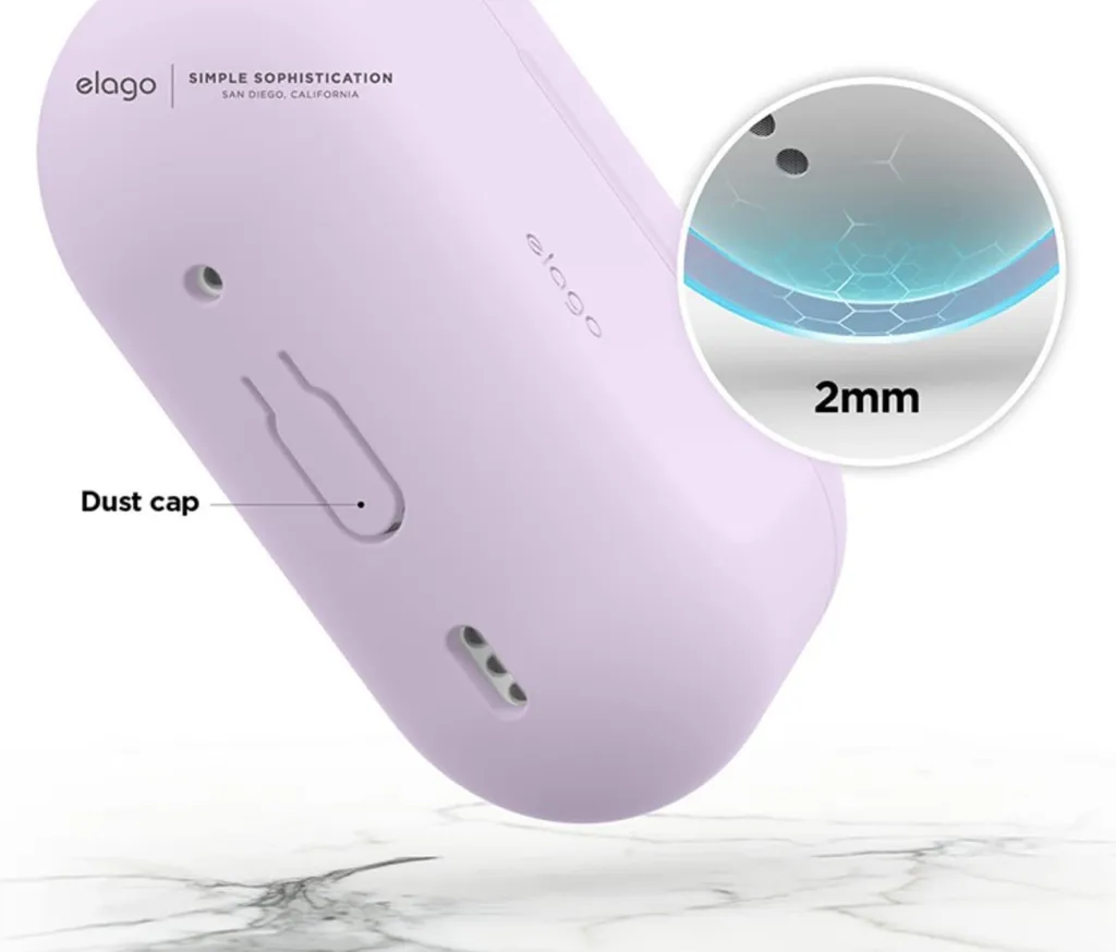 Miglior Prezzo Elago Custodia AirPods Pro 2 Silicone Lavanda - 4