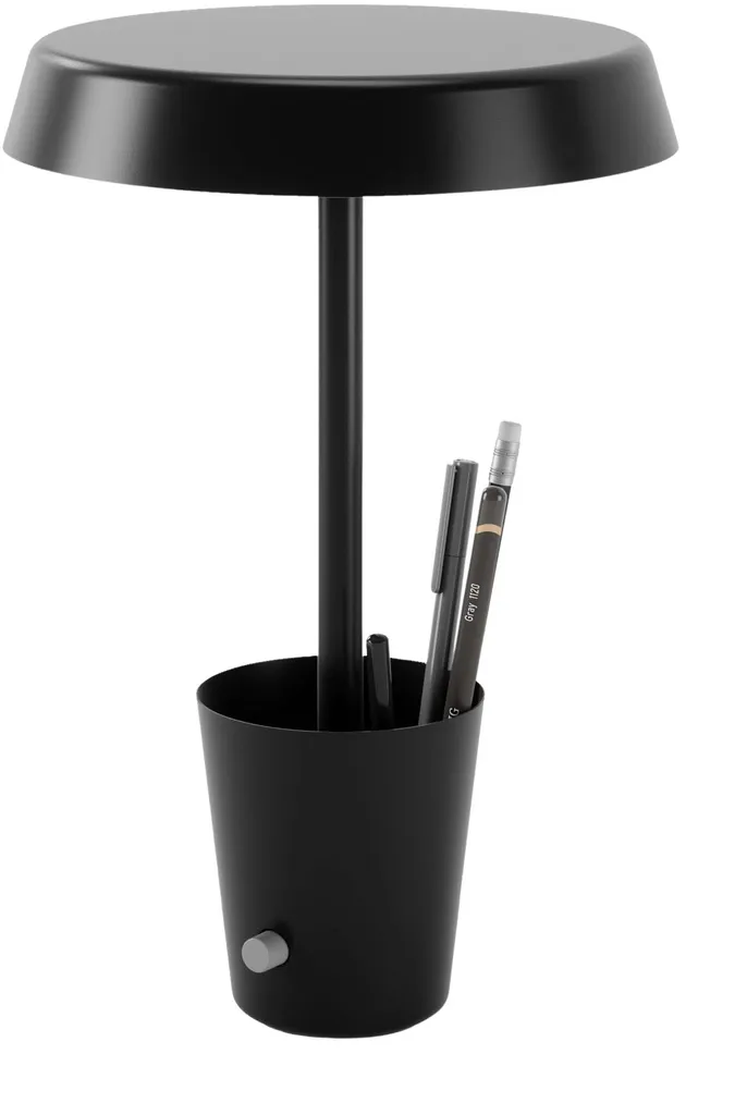 Lampe CUP noire à intensité réglable - Finition métal satiné chic