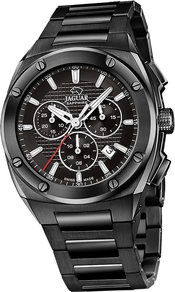 Jaguar Edelstahl Herren Uhr Analog Elegant schwarz Executive D2UJ992/1