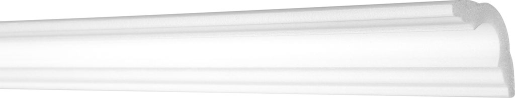 Zierleisten 20 cm Musterstück E-42 | leicht und stabil | extrudiertes Styropor | Stuckprofile | Decken-/ und Wandübergang | modern weiß | dekora...
