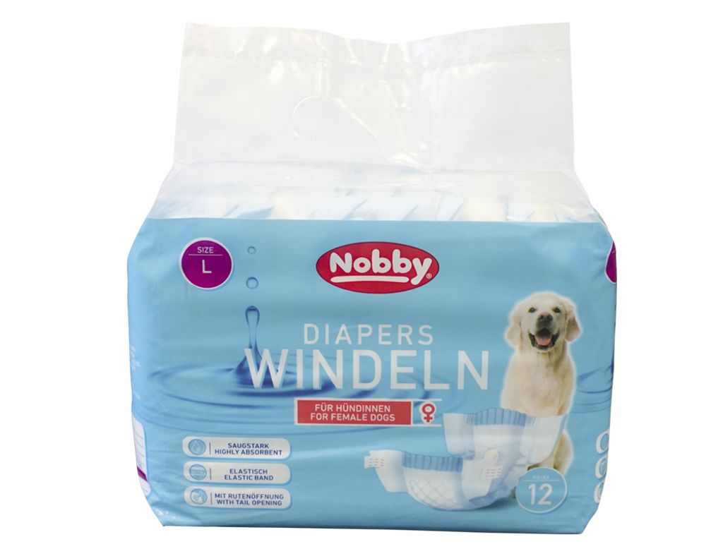 Nobby Windeln f. Hündinnen 12 St.; L ; 38 - 56 cm Produktbild 