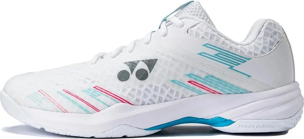 Baskets de Badminton Yonex Cascade Accel Blanc 40 pour Compétition Indoor