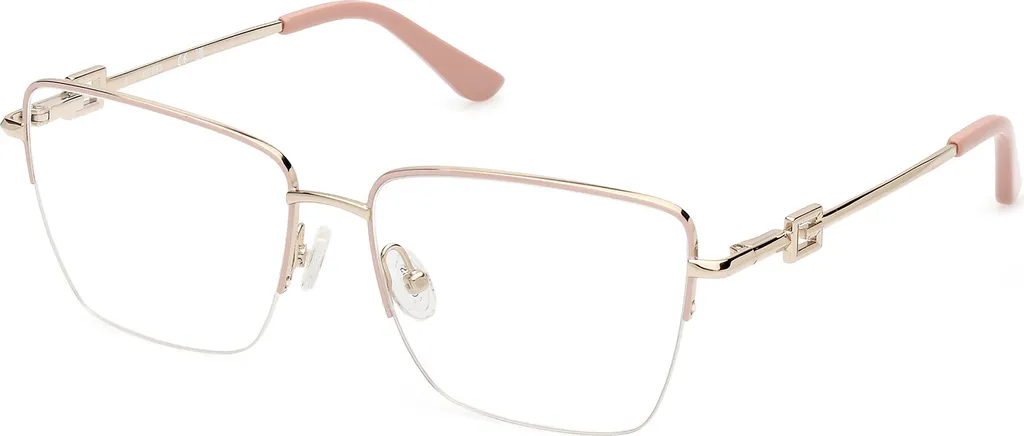 Guess GU2976 Lunettes de vue Femme Or Rose avec finition brillante 53mm